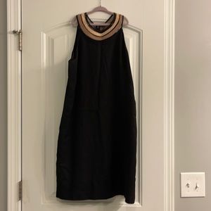 Ann Taylor Black Shift Dress 8p